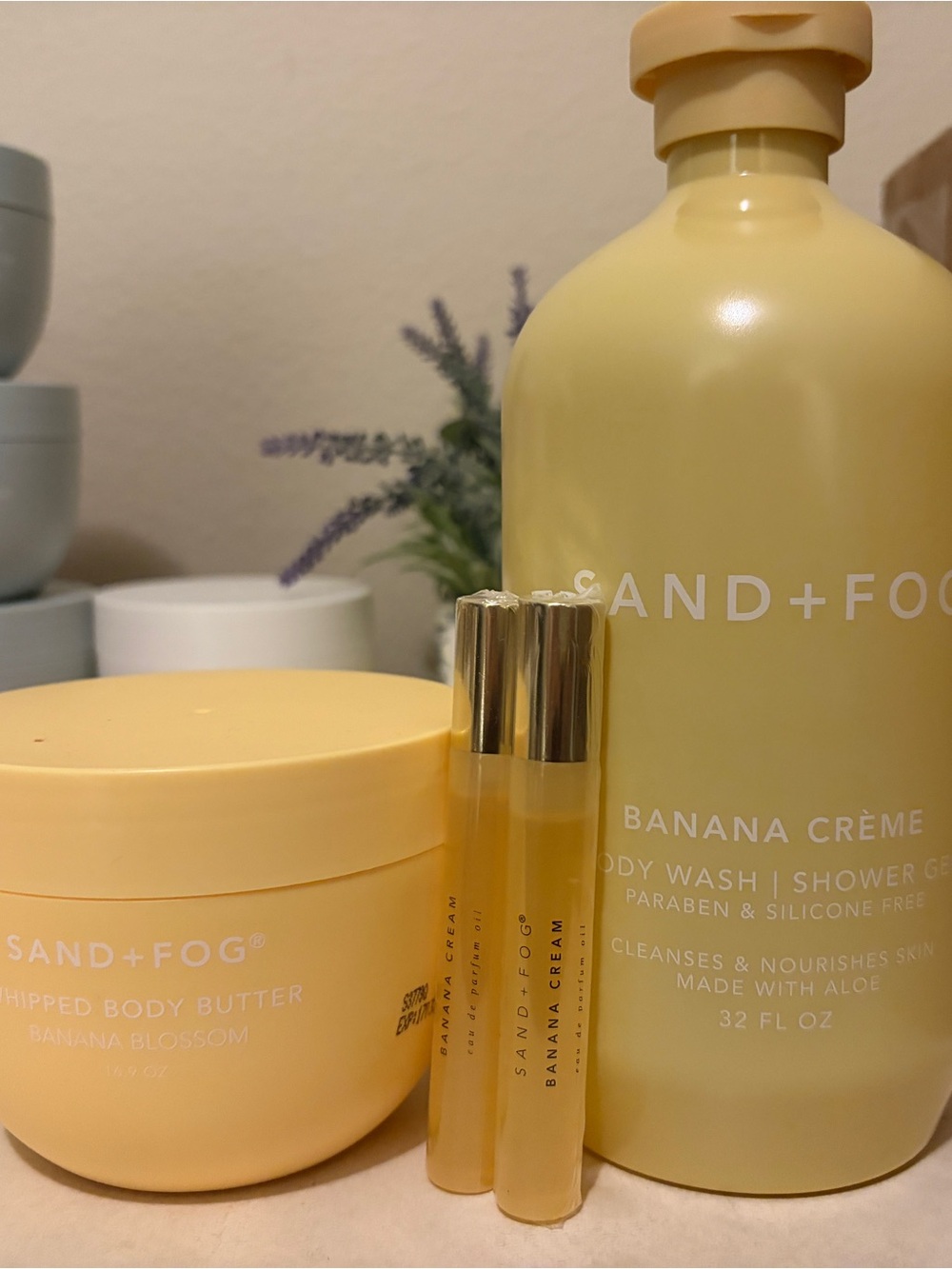 Banana Crème Body Wash & Whipped Body Butter - Yellow